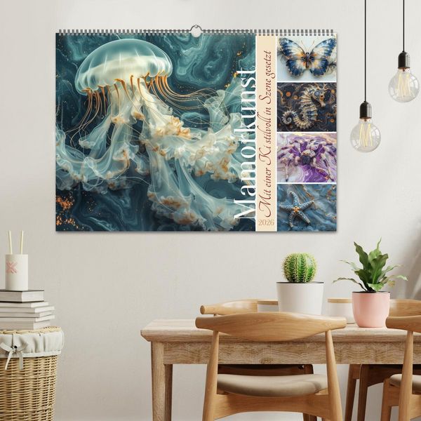 Produktbild: Mamorkunst (Wandkalender 2026 DIN A2 quer), CALVENDO Monatskalender