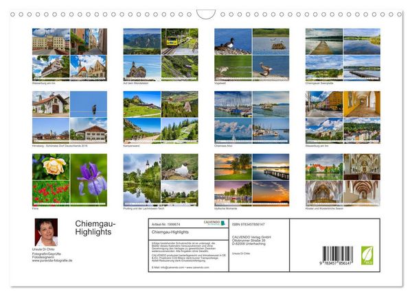 Produktbild: Chiemgau-Highlights (Wandkalender 2026 DIN A3 quer), CALVENDO Monatskalender