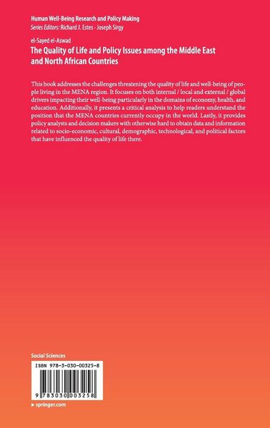 Produktbild: The Quality of Life and Policy Issues among the Middle East and North African Countries