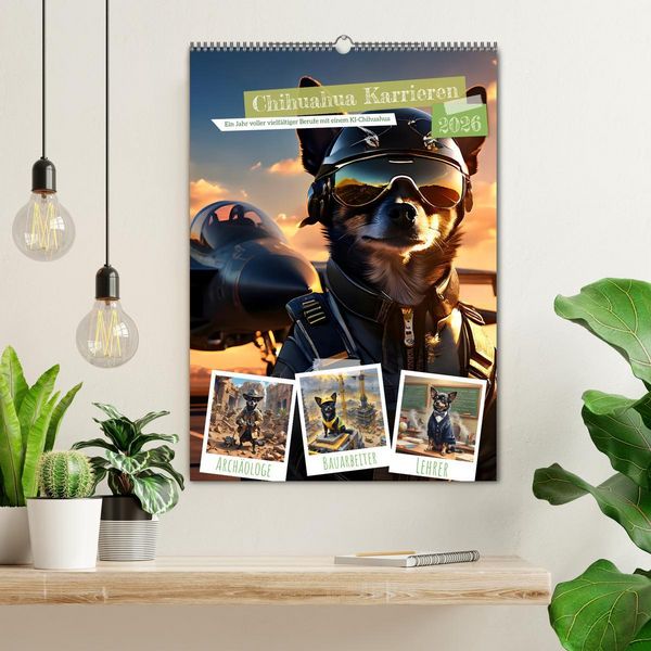Produktbild: Chihuahua Karrieren (Wandkalender 2026 DIN A2 hoch), CALVENDO Monatskalender