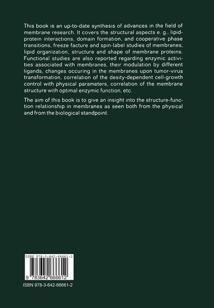 Produktbild: Structural and Kinetic Approach to Plasma Membrane Functions