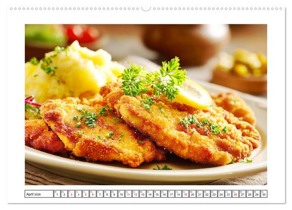 Produktbild: Gaumenfreuden. Das wundersch&ouml;ne &Ouml;sterreich auf dem Teller (Wandkalender 2026 DIN A2 quer), CALVENDO Monatskalender