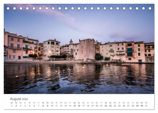 Produktbild: Saint Tropez - Early Morning Street Photography (Tischkalender 2026 DIN A5 quer), CALVENDO Monatskalender