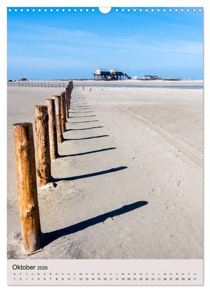 Produktbild: NORDSEEFLAIR - St. Peter Ording und Westerhever (Wandkalender 2026 DIN A3 hoch), CALVENDO Monatskalender