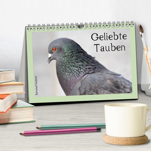 Produktbild: Geliebte Tauben (Tischkalender 2026 DIN A5 quer), CALVENDO Monatskalender