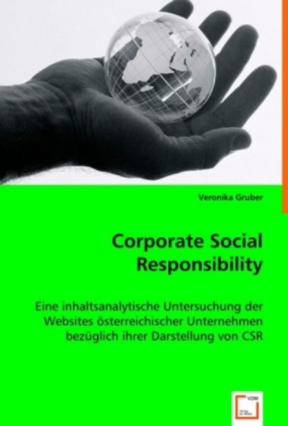 Gruber, V: Corporate Social Responsibility, Taschenbuch von Veronika Gruber, VDM, 9783639013689