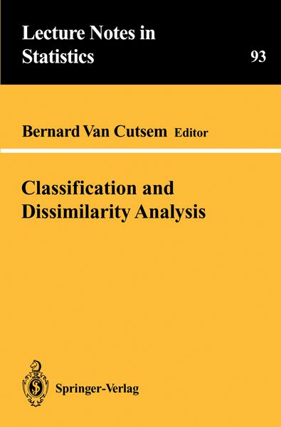 Produktbild: Classification and Dissimilarity Analysis