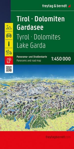 Freytag & berndt Straßenkarte Tirol - Dolomiten - Gardasee - Panorama 1:450.000, Sonstige von , KOMPASS freytag und berndt, 9783707920857