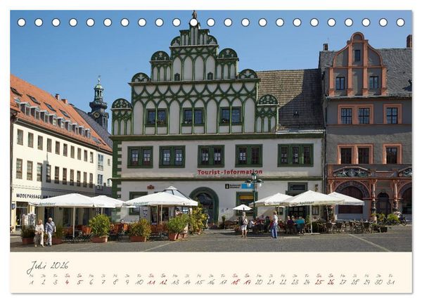 Produktbild: Weimar Die europ&auml;ische Kulturstadt (Tischkalender 2026 DIN A5 quer), CALVENDO Monatskalender