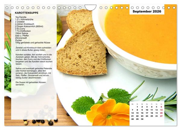 Produktbild: Aus der Suppenk&uuml;che. K&uuml;chenkalender mit tollen Rezepten (Wandkalender 2026 DIN A4 quer), CALVENDO Monatskalender