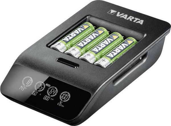 Produktbild: Varta LCD Smart Charger+ 4x 56706 Rundzellen-Ladeger&auml;t NiMH Micro (AAA), Mignon (AA)