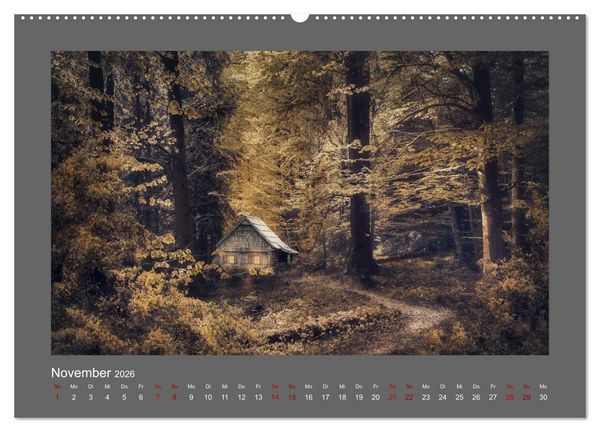 Produktbild: Vom Zauber der Einsamkeit (hochwertiger Premium Wandkalender 2026 DIN A2 quer), Kunstdruck in Hochglanz