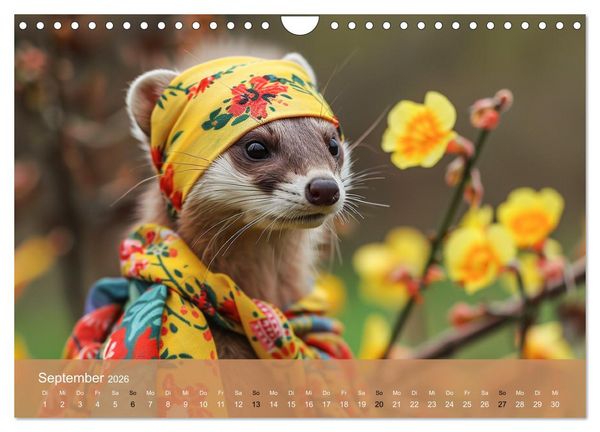 Produktbild: Waldtiere mit Stil. Tierische Trendsetter in der Natur (Wandkalender 2026 DIN A4 quer), CALVENDO Monatskalender