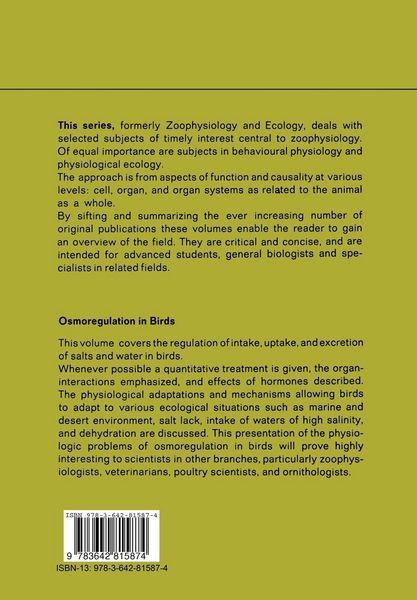Produktbild: Osmoregulation in Birds