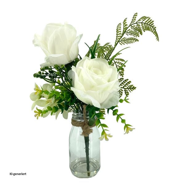 Produktbild: NTK-Collection NTK-Collection Kunstblume Rosen in Vase Leilani