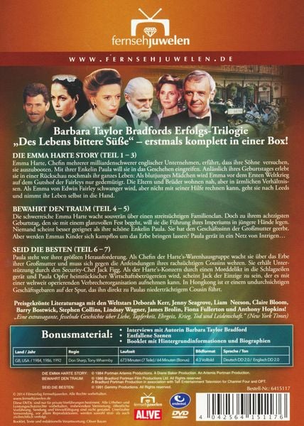 Produktbild: Des Lebens bittere S&uuml;&szlig;e - Komplettbox: Die Emma Harte Story [7 DVDs]
