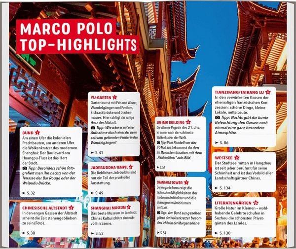 Produktbild: MARCO POLO Reisef&uuml;hrer Shanghai, Sozhou, Hangzhou