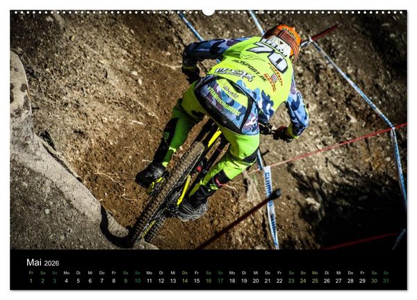 Produktbild: Downhill Racing 2026 (hochwertiger Premium Wandkalender 2026 DIN A2 quer), Kunstdruck in Hochglanz