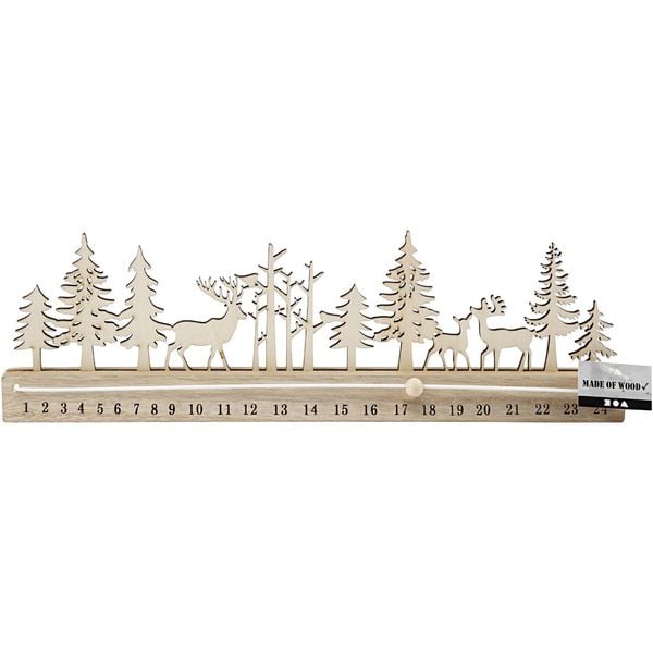 Produktbild: Creativ Company Adventkalender mit Datumszahlen, H 12 cm, L 40 cm, B 3,6 cm, 1 Stk