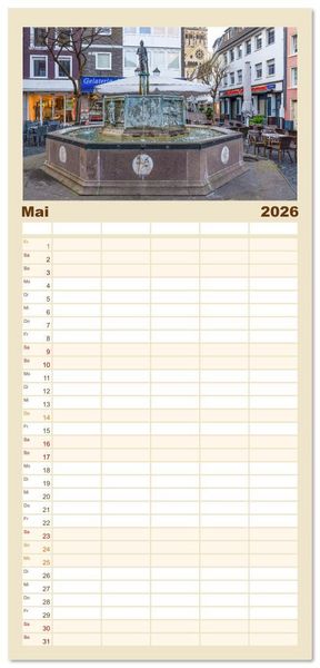Produktbild: Familienplaner 2026 - Neuss Impressionen mit 5 Spalten (Wandkalender, 21 x 45 cm) CALVENDO