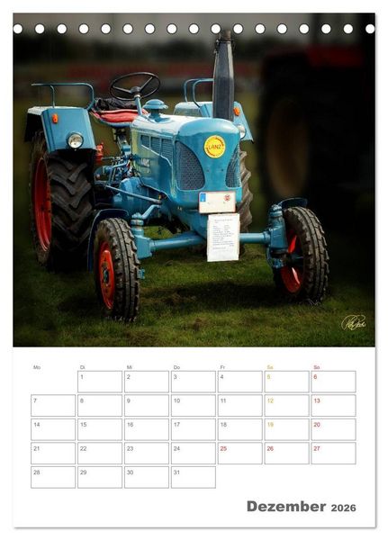 Produktbild: Oldtimer - mein Trecker (Tischkalender 2026 DIN A5 hoch), CALVENDO Monatskalender