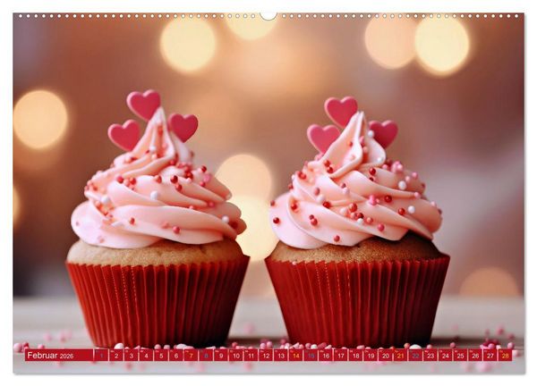 Produktbild: Cupcakes - die s&uuml;&szlig;e Verf&uuml;hrung (hochwertiger Premium Wandkalender 2026 DIN A2 quer), Kunstdruck in Hochglanz