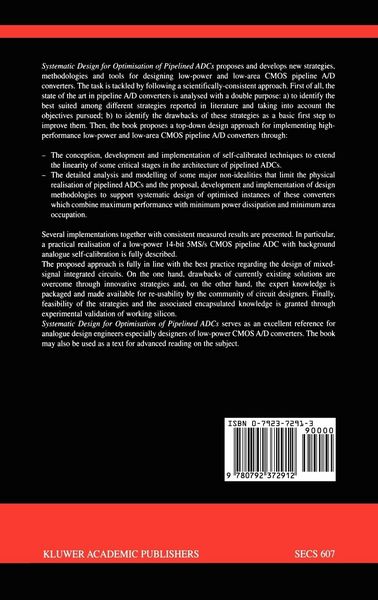 Produktbild: Systematic Design for Optimisation of Pipelined ADCs