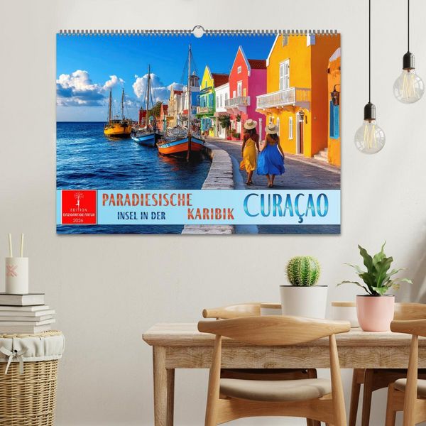 Produktbild: Cura&ccedil;ao - paradiesische Insel in der Karibik (Wandkalender 2026 DIN A2 quer), CALVENDO Monatskalender