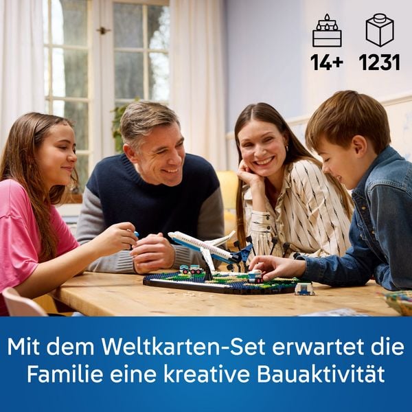 Produktbild: LEGO Reiseerinnerungen, Spielzeugweltkarte, Geschenk f&uuml;r Familien 41838