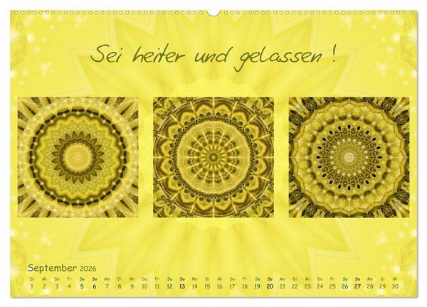 Produktbild: Mandala Trilogien (Wandkalender 2026 DIN A2 quer), CALVENDO Monatskalender