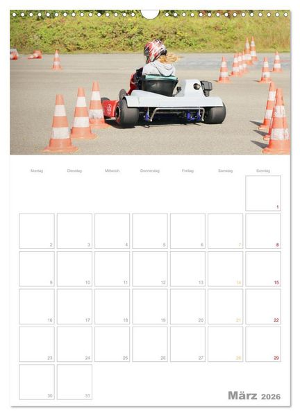 Produktbild: Slalomkart - Gas, Gas, Vollgas! 2026 (Wandkalender 2026 DIN A3 hoch), CALVENDO Monatskalender