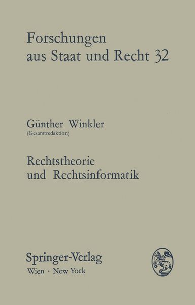 Produktbild: Rechtstheorie und Rechtsinformatik