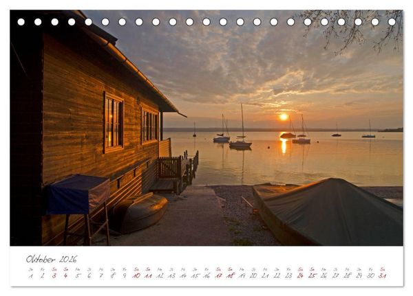 Produktbild: Das F&uuml;nf-Seen-Land Oberbayern (Tischkalender 2026 DIN A5 quer), CALVENDO Monatskalender