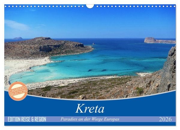 Produktbild: Kreta - Paradies an der Wiege Europas (Wandkalender 2026 DIN A3 quer), CALVENDO Monatskalender