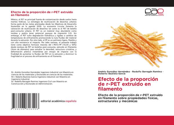 Produktbild: Efecto de la proporci&oacute;n de r-PET extruido en filamento