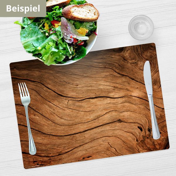 Produktbild: Tischsetmacher Tischsets Rustikales Holz Landhausromantik, aus hochwertigem Vinyl (4 St&uuml;ck), 44 x 32 cm