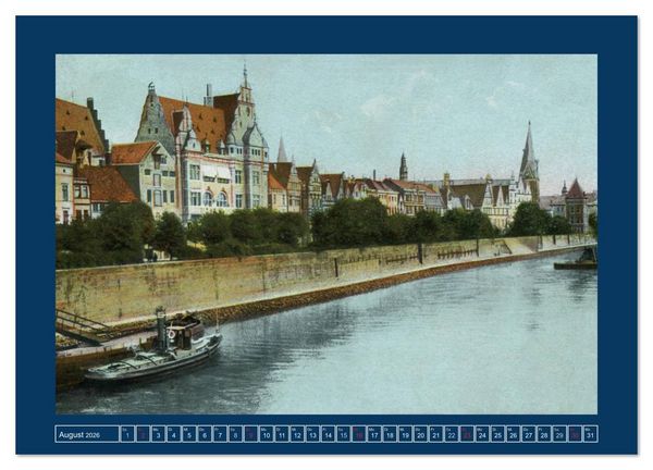Produktbild: Historisches Bremen an der Weser von 1888 bis 1918 (Wandkalender 2026 DIN A4 quer), CALVENDO Monatskalender