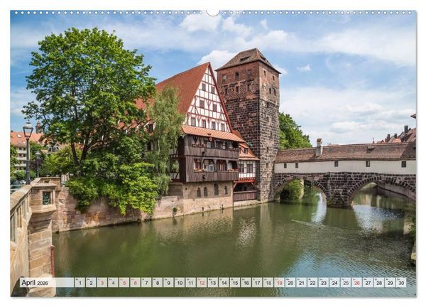 Produktbild: N&Uuml;RNBERG Historisches Stadtherz (Wandkalender 2026 DIN A2 quer), CALVENDO Monatskalender