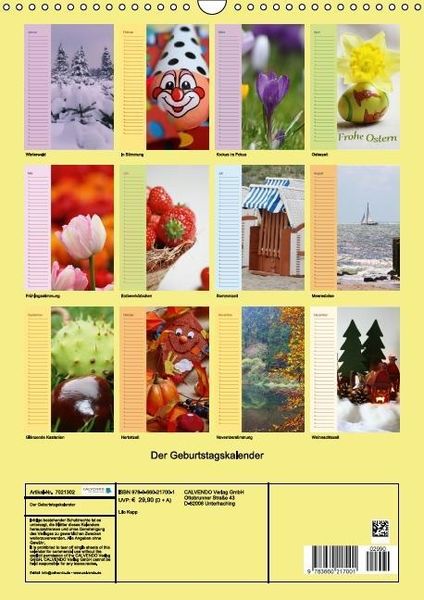 Produktbild: Der Geburtstagskalender (Wandkalender immerw&auml;hrend DIN A3 hoch)