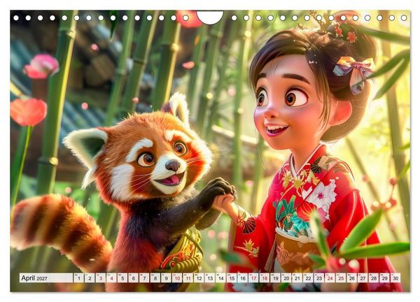 Produktbild: Chinesische Fantasy - Szenen inspiriert von Anime und Tradition (Wandkalender 2027 DIN A4 quer), CALVENDO Monatskalender