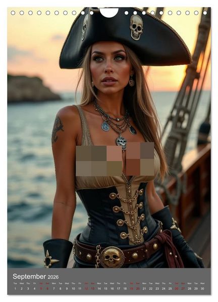 Produktbild: Pirate princesses (Wall Calendar 2026 DIN A4 portrait), CALVENDO 12 Month Wall Calendar