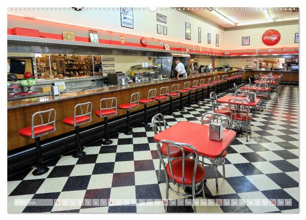Produktbild: American Diner - es gibt sie noch (hochwertiger Premium Wandkalender 2026 DIN A2 quer), Kunstdruck in Hochglanz