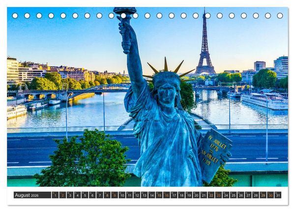 Produktbild: Bonjour Paris (Tischkalender 2026 DIN A5 quer), CALVENDO Monatskalender