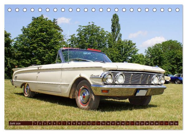 Produktbild: Damals war's - Oldtimer der F&uuml;nfziger bis Achtziger Jahre (Tischkalender 2026 DIN A5 quer), CALVENDO Monatskalender