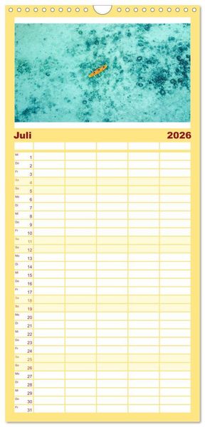 Produktbild: Familienplaner 2026 - El Salvador - Unber&uuml;hrte und wundersch&ouml;ne Natur. mit 5 Spalten (Wandkalender, 21 x 45 cm) CALVENDO