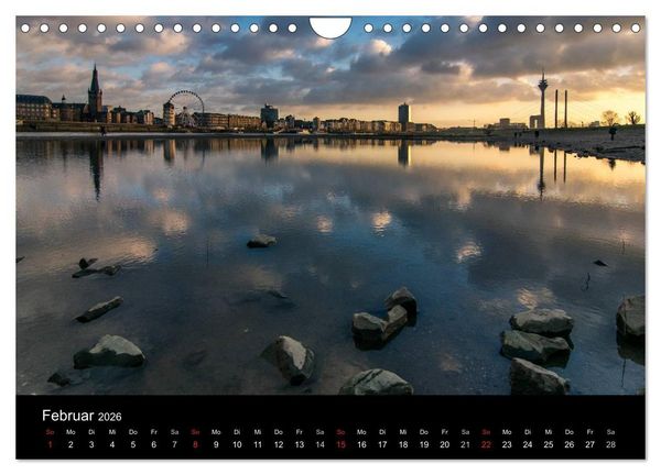 Produktbild: D&uuml;sseldorf - Rheinansichten (Wandkalender 2026 DIN A4 quer), CALVENDO Monatskalender