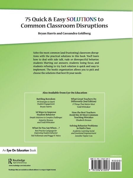 Produktbild: 75 Quick and Easy Solutions to Common Classroom Disruptions