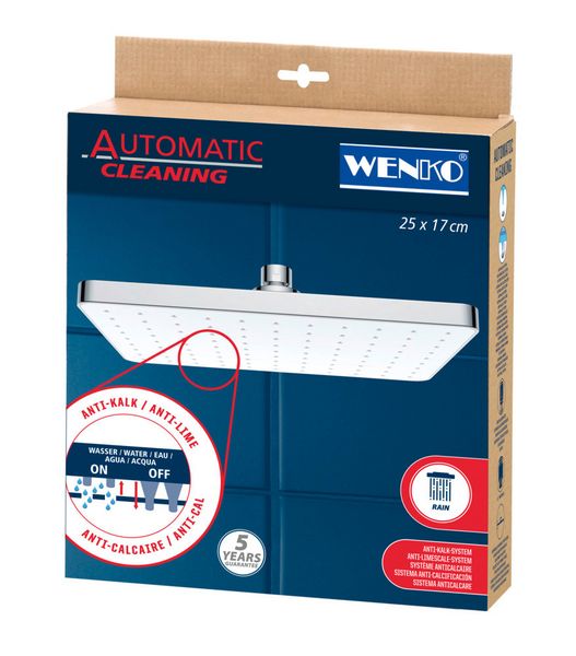 Produktbild: Regenduschkopf Automatic Cleaning 25 x 17 cm, mit automatischem Reinigungssystem