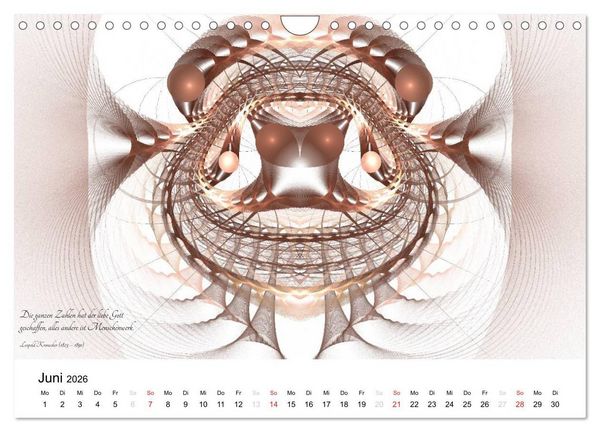Produktbild: Mathematik - Grafiken und Zitate 2026 (Wandkalender 2026 DIN A4 quer), CALVENDO Monatskalender