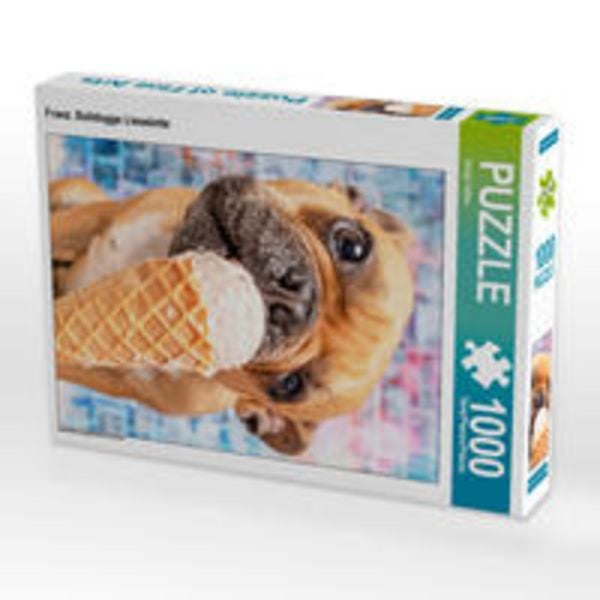 CALVENDO Puzzle Franz. Bulldogge Lieselotte | 1000 Teile Lege-Größe 64x48cm Foto-Puzzle für glückliche Stunden